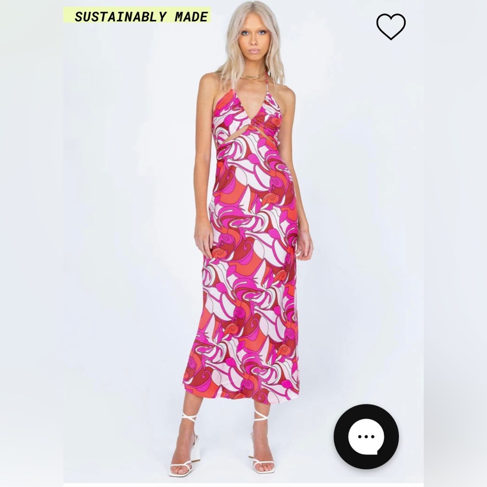 Princess Polly Midi “Tatiana” Dress Pink